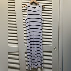 Banana Republic Ribbed Navy Striped Dress